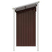 Tuinschuur met verlengd dak 277x107x181 cm staal bruin