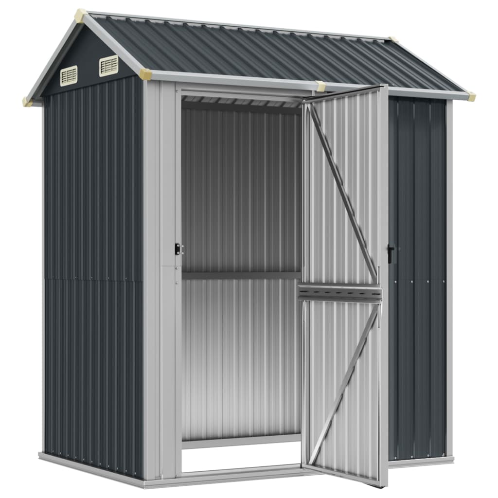 Tuinhuis Antraciet 192x152,5x237 cm Gegalvaniseerd Staal