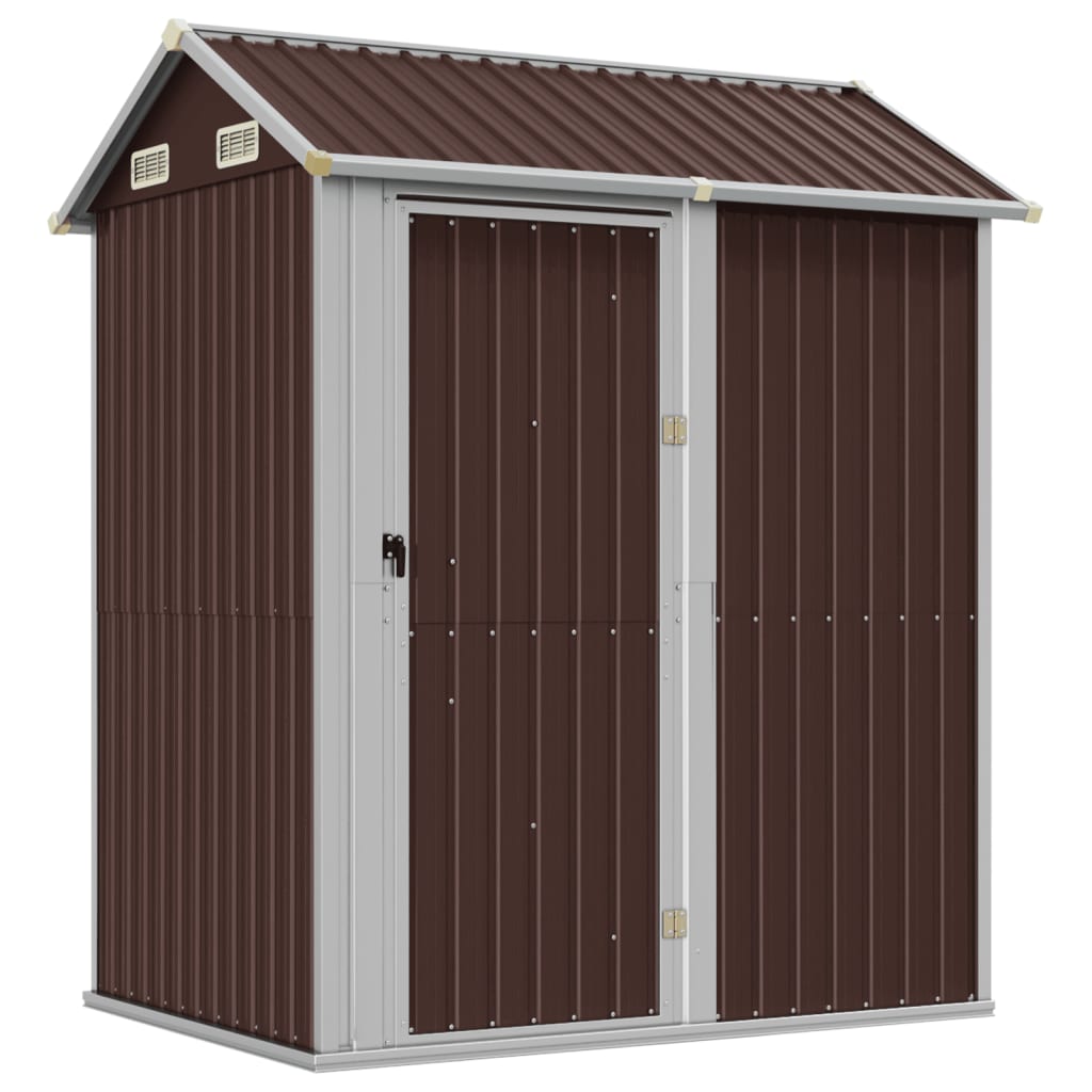Tuinschuur 192x152,5x237 cm gegalvaniseerd staal bruin