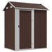 Tuinschuur 192x152,5x237 cm gegalvaniseerd staal bruin