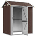 Tuinschuur 192x152,5x237 cm gegalvaniseerd staal bruin