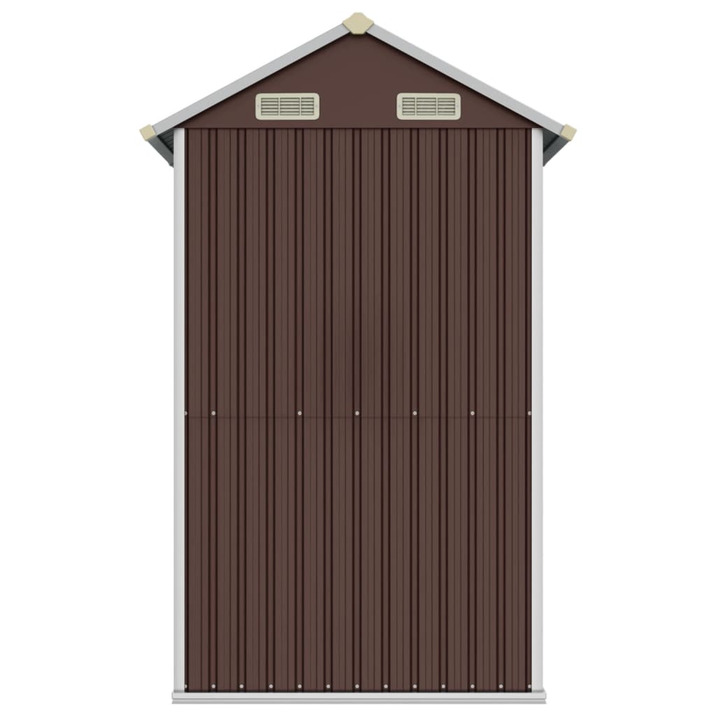 Tuinschuur 192x152,5x237 cm gegalvaniseerd staal bruin