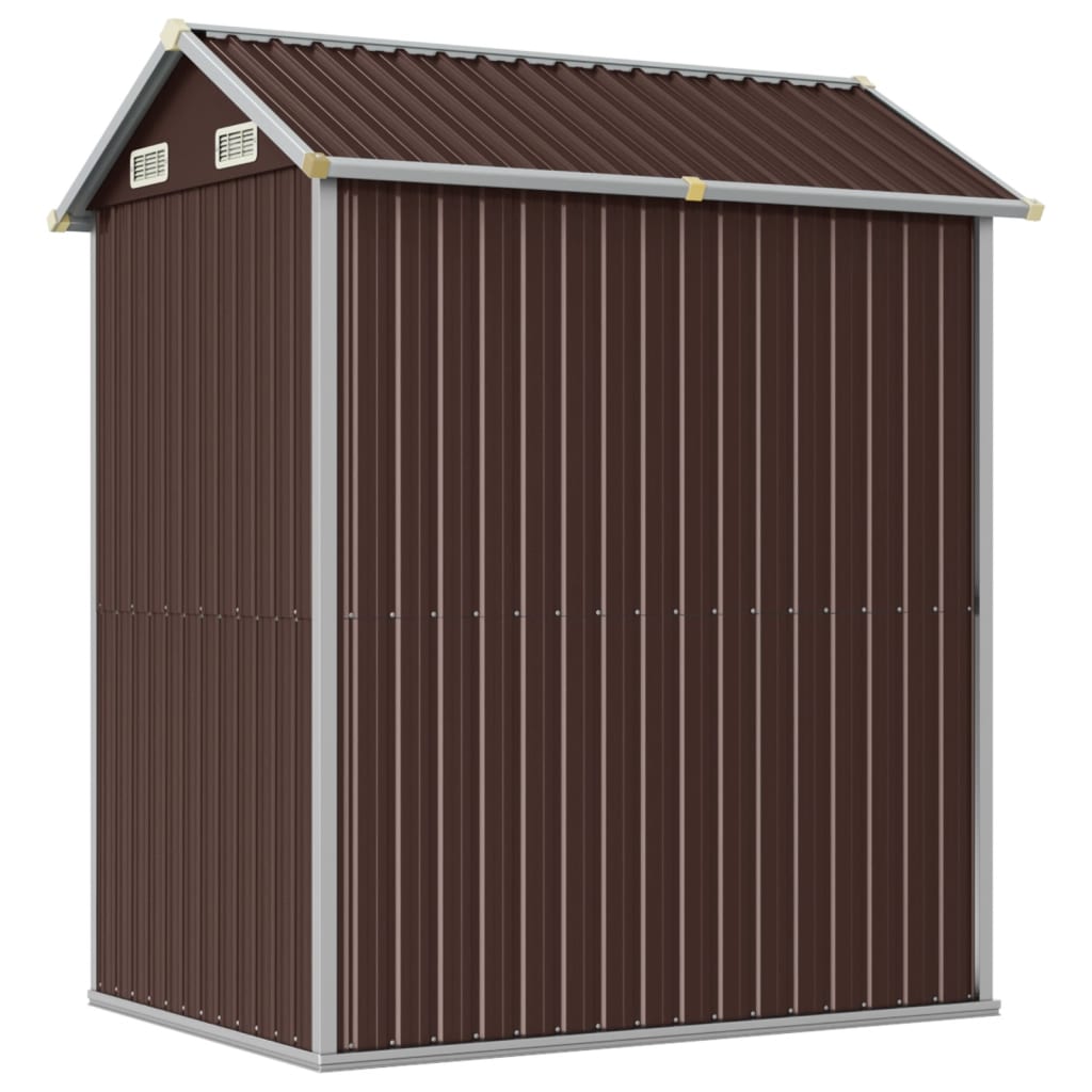 Tuinschuur 192x152,5x237 cm gegalvaniseerd staal bruin