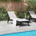 Ligbed 186x60x29 cm polypropeen antracietkleurig