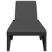 Ligbed 186x60x29 cm polypropeen antracietkleurig