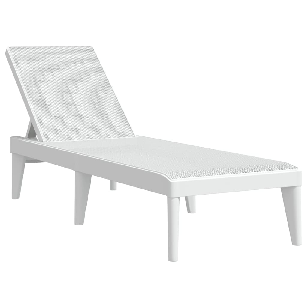 Ligbed 186x60x29 cm polypropeen wit
