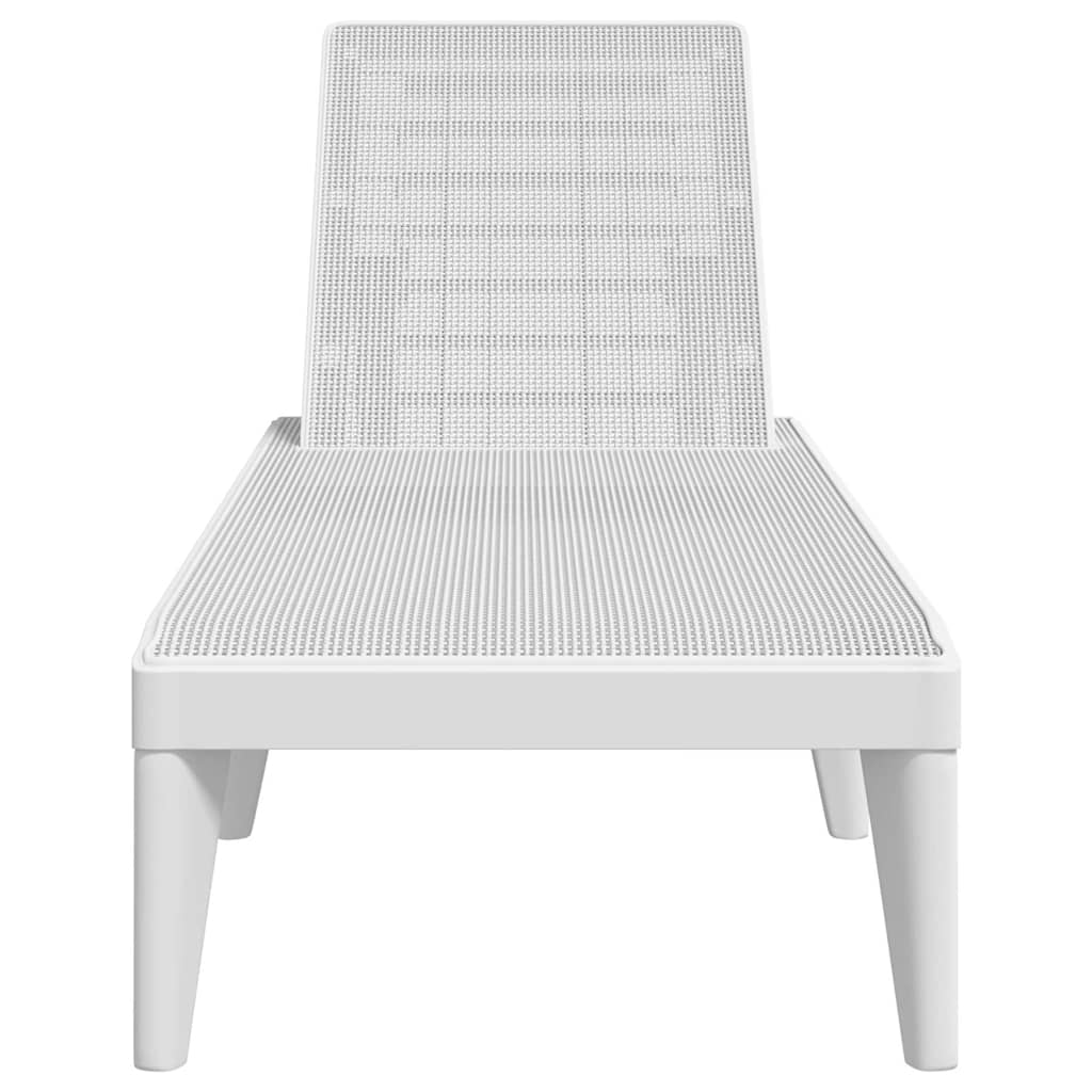 Ligbed 186x60x29 cm polypropeen wit