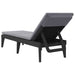 Ligbed met kussen 186x60x29 cm polypropeen antracietkleurig
