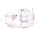 Tuinkas met stalen frame 12 m² 6x2x2 m groen