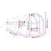 Tuinkas met stalen frame 16 m² 8x2x2 m groen