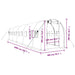 Tuinkas met stalen frame 20 m² 10x2x2 m groen
