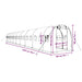 Tuinkas met stalen frame 36 m² 18x2x2 m groen