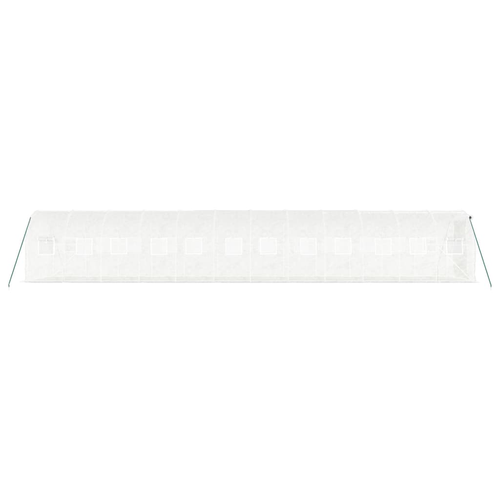 Tuinkas met stalen frame 24 m² 12x2x2 m wit