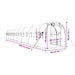 Tuinkas met stalen frame 32 m² 16x2x2 m wit