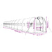 Tuinkas met stalen frame 44 m² 22x2x2 m wit
