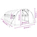 Tuinkas met stalen frame 18 m² 6x3x2 m groen