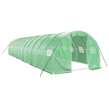Tuinkas met stalen frame 36 m² 12x3x2 m groen