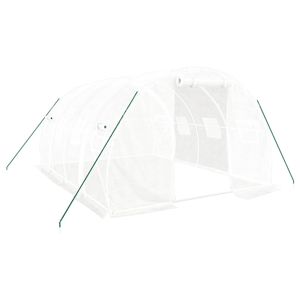 Kas met stalen frame wit 12 m² 4x3x2 m