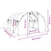 Kas met stalen frame wit 12 m² 4x3x2 m