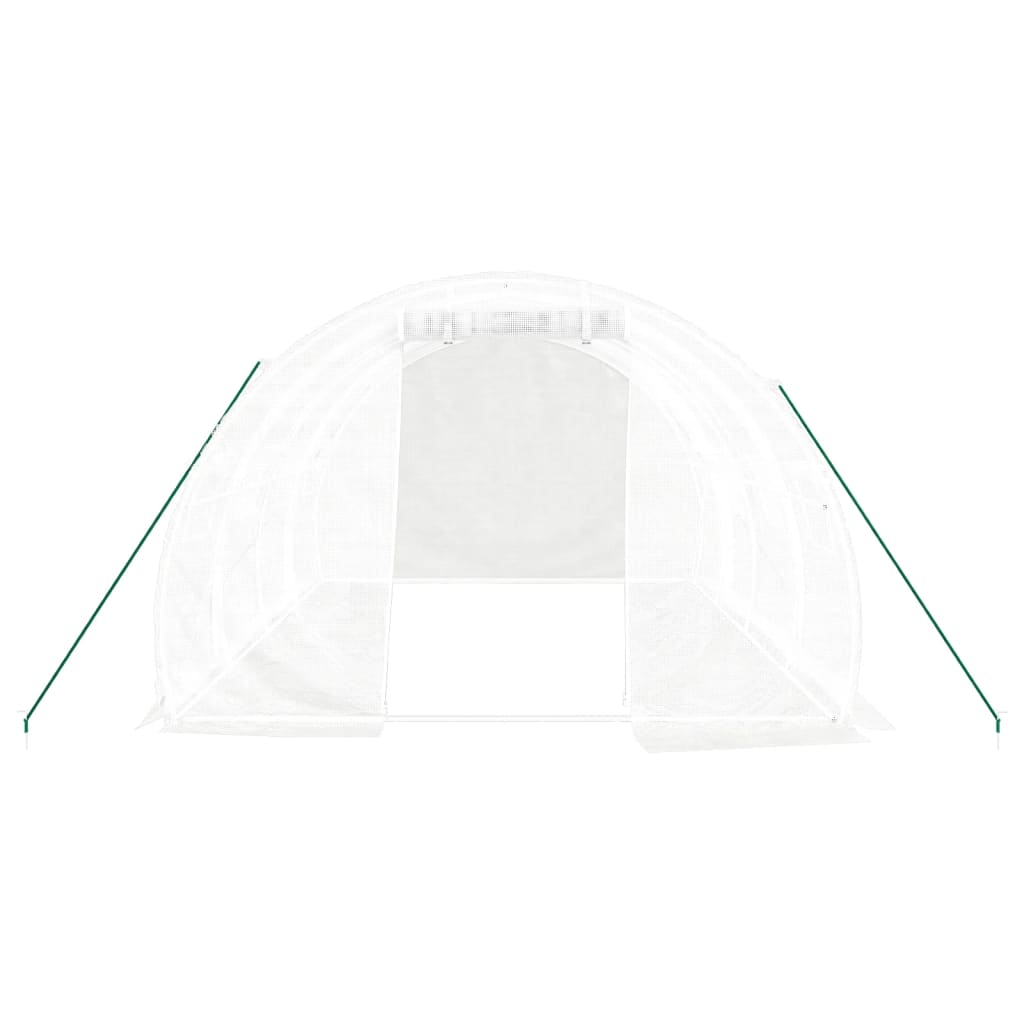 Kas met stalen frame wit 12 m² 4x3x2 m