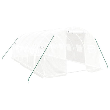 Tuinkas met stalen frame 18 m² 6x3x2 m wit