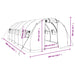 Tuinkas met stalen frame 18 m² 6x3x2 m wit