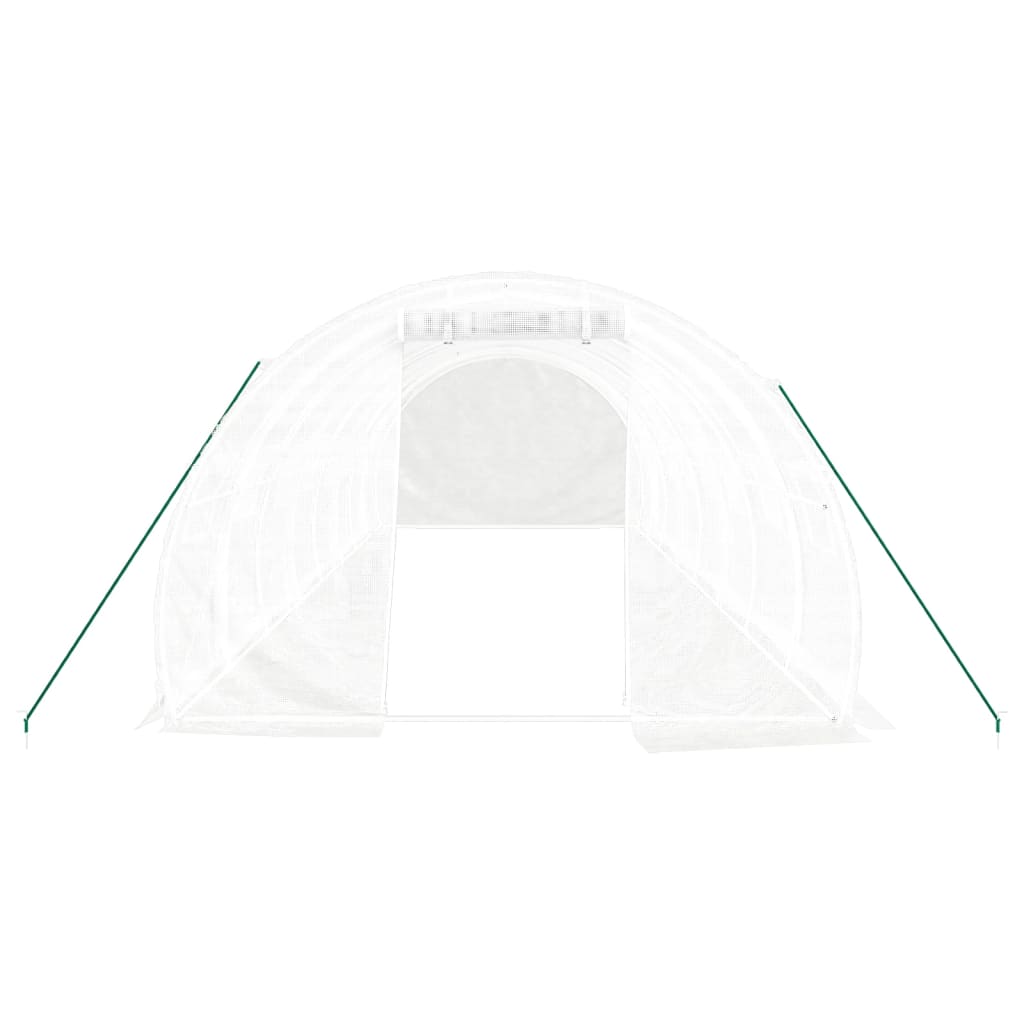 Tuinkas met stalen frame 24 m² 8x3x2 m wit