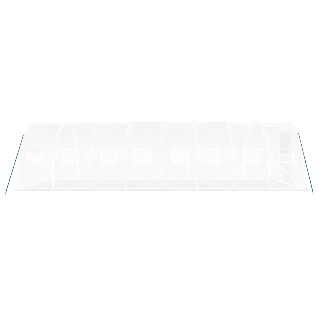 Tuinkas met stalen frame 24 m² 8x3x2 m wit
