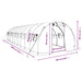 Tuinkas met stalen frame 30 m² 10x3x2 m wit