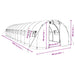 Tuinkas met stalen frame 36 m² 12x3x2 m wit