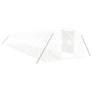 Tuinkas met stalen frame 42 m² 14x3x2 m wit