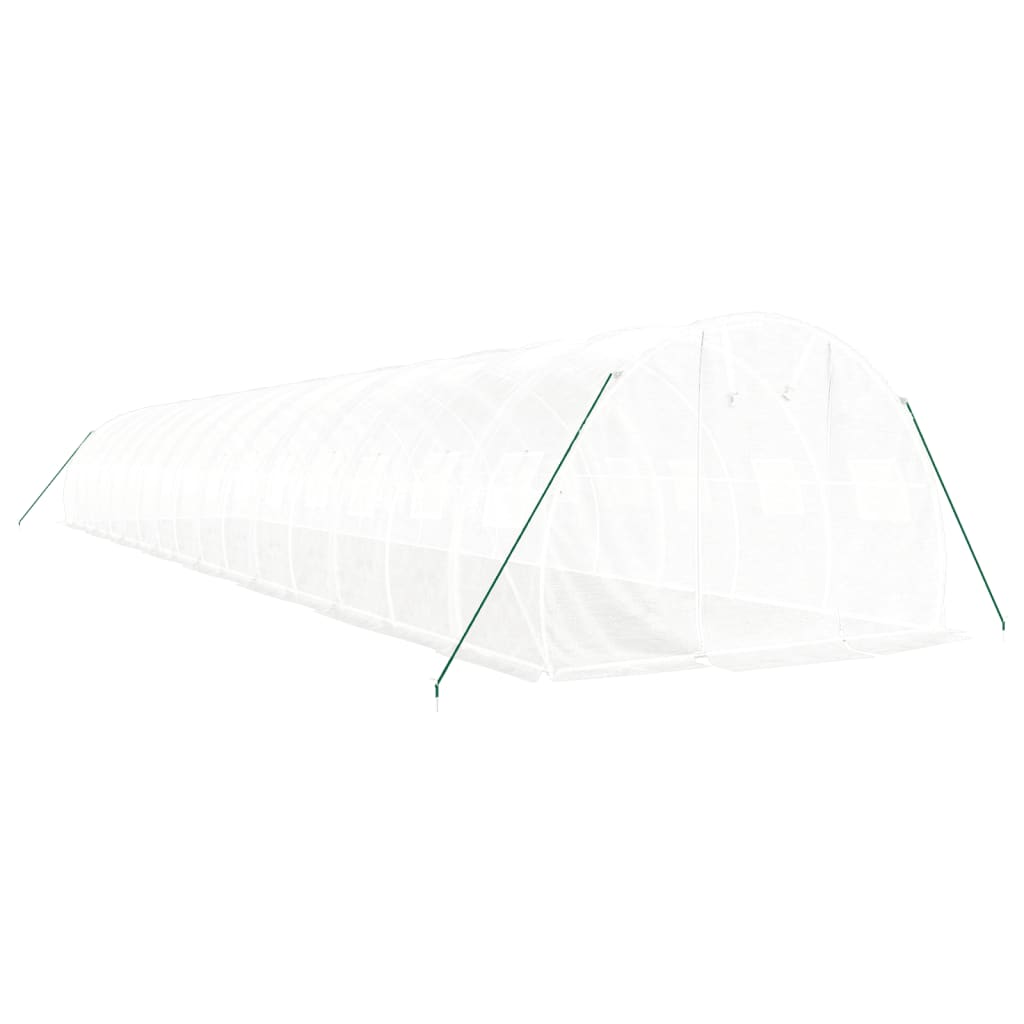 Tuinkas met stalen frame 48 m² 16x3x2 m wit
