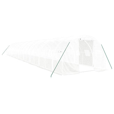 Tuinkas met stalen frame 54 m² 18x3x2 m wit