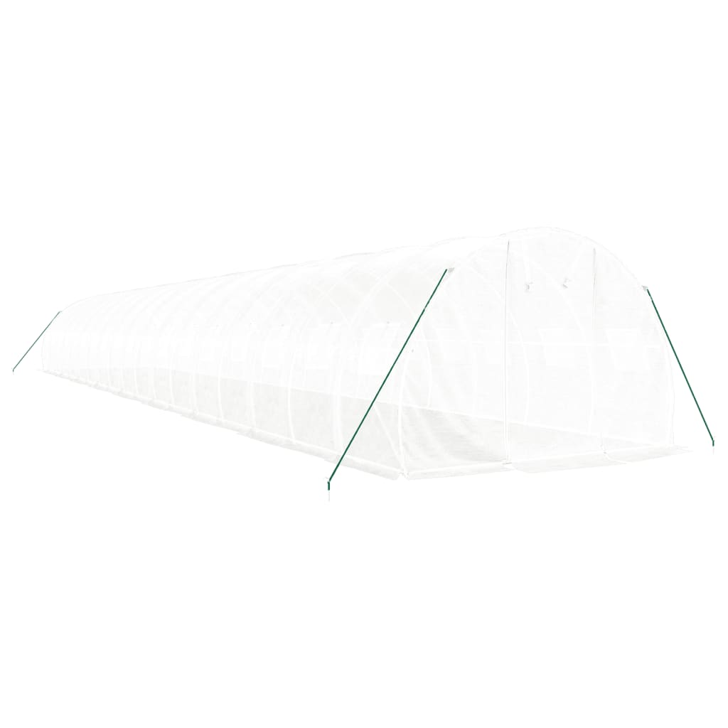 Tuinkas met stalen frame 54 m² 18x3x2 m wit