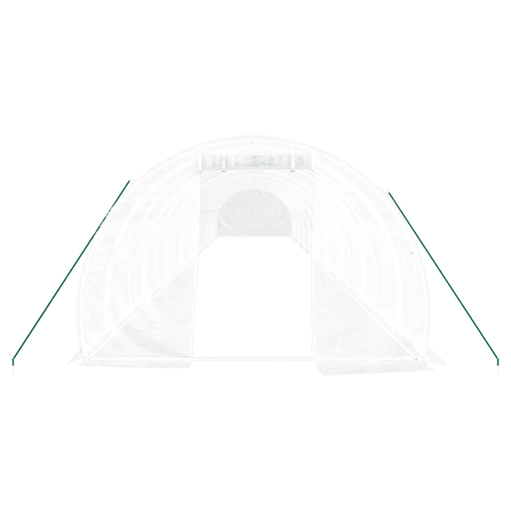 Tuinkas met stalen frame 54 m² 18x3x2 m wit