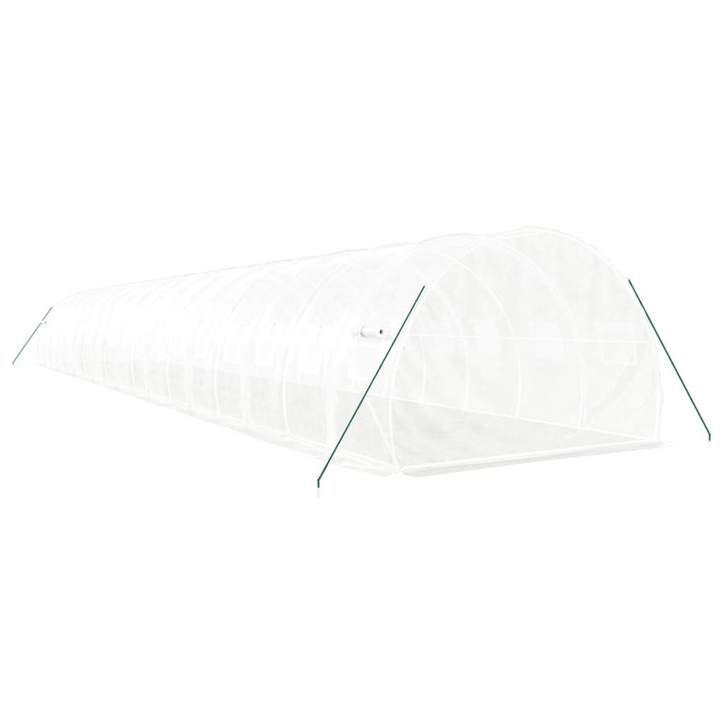 Tuinkas met stalen frame 54 m² 18x3x2 m wit