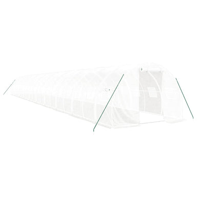 Tuinkas met stalen frame 60 m² 20x3x2 m wit