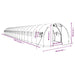 Tuinkas met stalen frame 66 m² 22x3x2 m wit