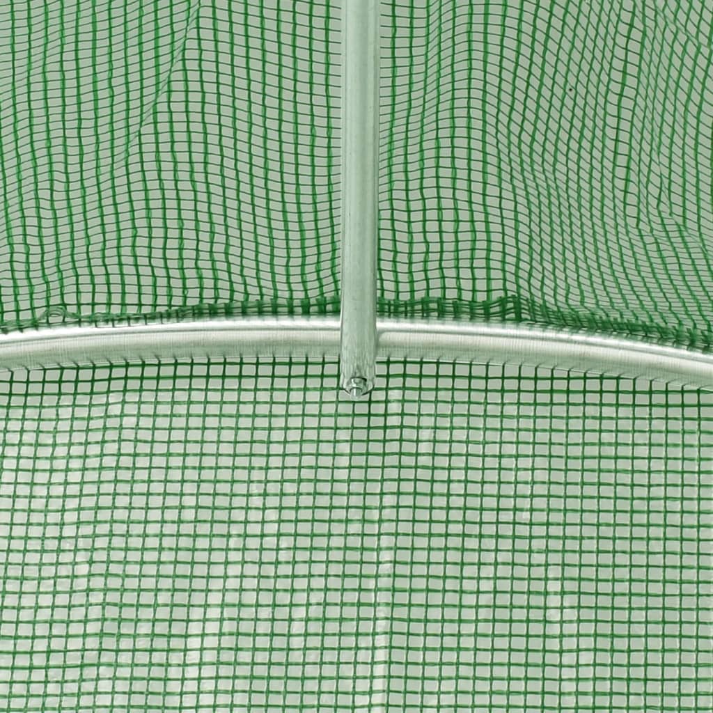Tuinkas met stalen frame 16 m² 4x4x2 m groen