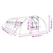Tuinkas met stalen frame 32 m² 8x4x2 m groen