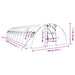 Tuinkas met stalen frame 48 m² 12x4x2 m groen