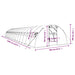 Tuinkas met stalen frame 64 m² 16x4x2 m groen