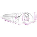 Tuinkas met stalen frame 72 m² 18x4x2 m groen