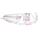 Tuinkas met stalen frame 80 m² 20x4x2 m groen