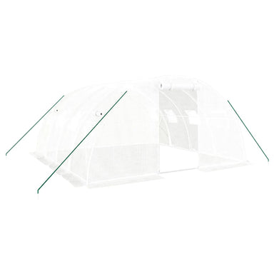 Kas met stalen frame wit 16 m² 4x4x2 m