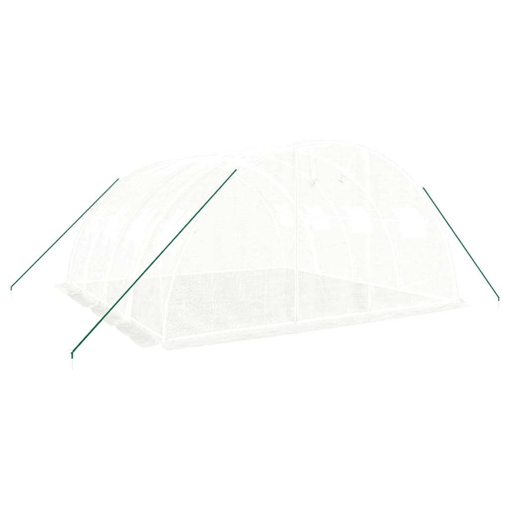 Kas met stalen frame wit 16 m² 4x4x2 m