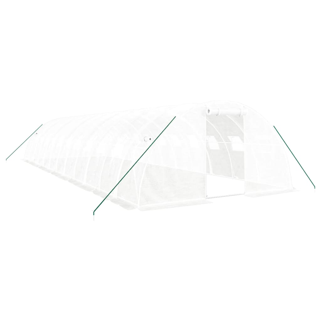 Tuinkas met stalen frame 48 m² 12x4x2 m wit