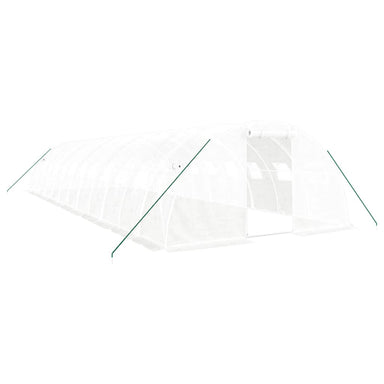 Tuinkas met stalen frame 48 m² 12x4x2 m wit