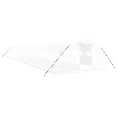 Tuinkas met stalen frame 72 m² 18x4x2 m wit