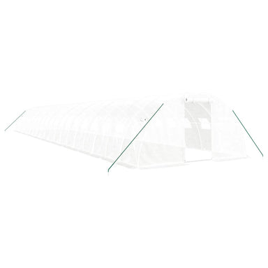 Tuinkas met stalen frame 80 m² 20x4x2 m wit